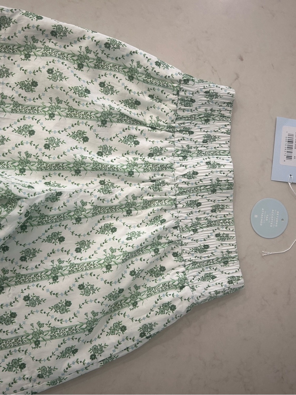 Hill House Home XS Green Vine Stripe Shorts Set - Picture 4 of 9